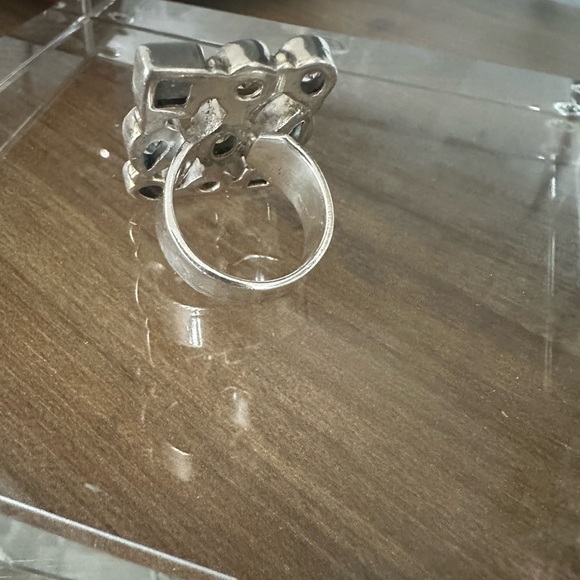 Multi-Stone 925 Silver Ring size 7.5 - Picture 3 of 5